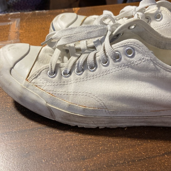 Jack Purcell White Sneakers vintage men’s 9.5 converse Canvas Badminton - Picture 5 of 8
